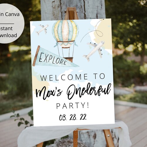 Onederful Welcome Sign Adventure Birthday Birthday Party - Etsy