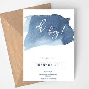 baby boy shower invitations etsy