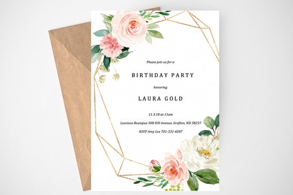 Printable Birthday Invitation Birthday Party Invitation | Etsy