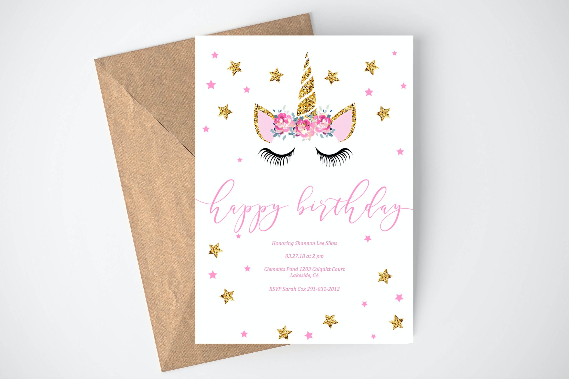 unicorn invitation editable unicorn party unicorn birthday etsy