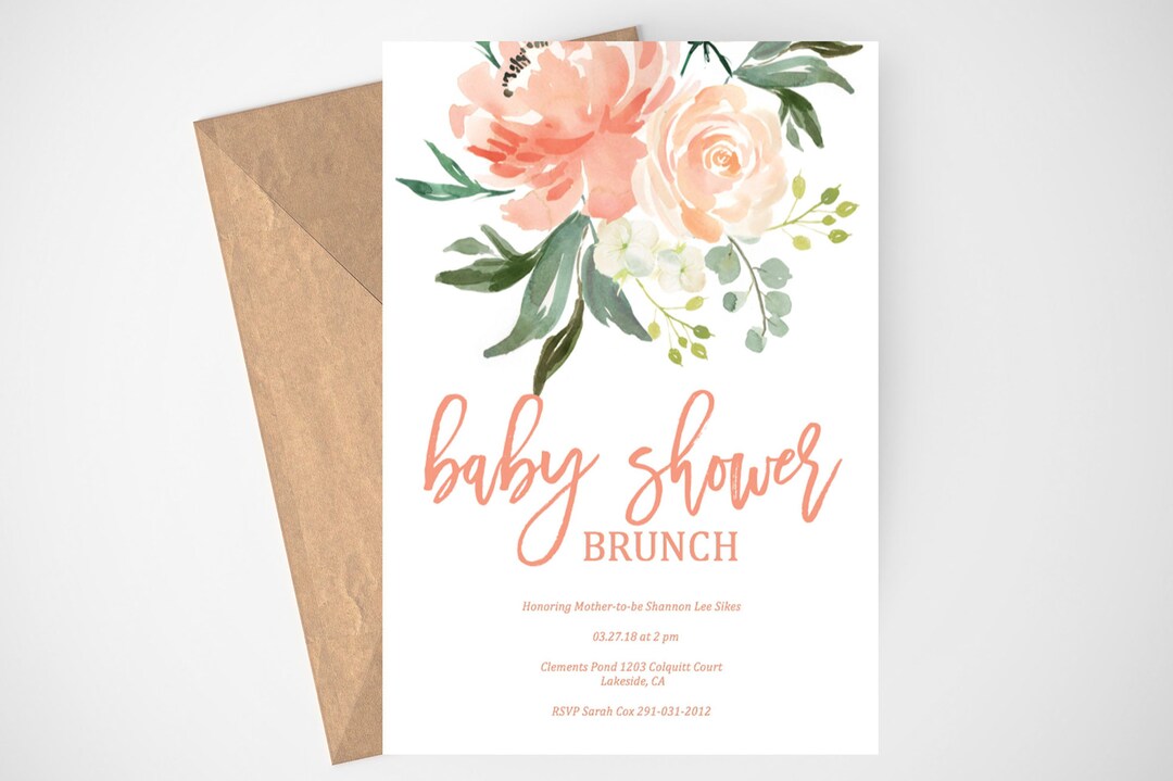 Baby Shower Brunch Invitation, Baby Brunch, Brunch Baby Shower ...