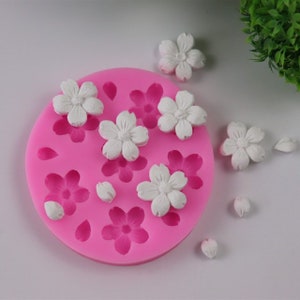 3D Sakura silicone mold /3D oriental cherry mould /cherry blossom soap mold /flower cake mold /fondant mold/baking tool