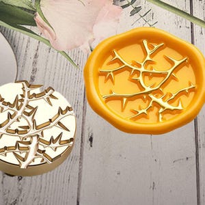 3D Thistles & Thorns wax seal stamp/Bramble wax sealing kit