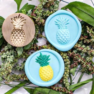 3D Pineapple Wax Seal Stamp: Copper Sealing Kit (22mm)