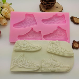 3D Sport shoes  silicone mold /4pcs Sneaker Shoes  mould /Gym shoes  cake mold /fondant mold/baking tool