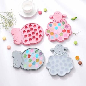 3D Animal Silicone Mold: Sheep, Squirrel, Hedgehog, Fish - Baking & Soap Making