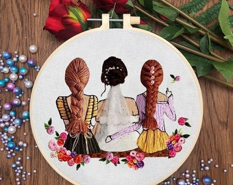 Floral Girl Embroidery Kit: Modern Crewel Beginner Project