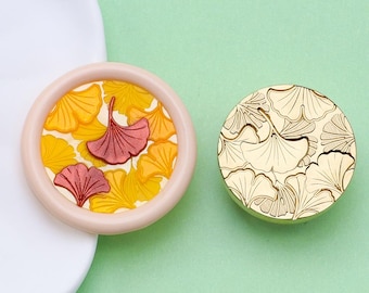 Ginkgo Leaf Wax Seal Stamp: Invitation, Wedding, Gift (2.5cm)