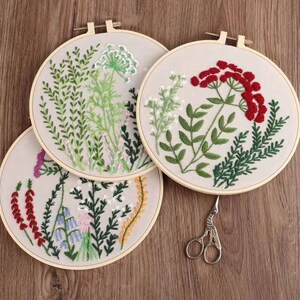 Kit de bordado de buquê de flores 3D, bordado de girassol e folhas, kit de bordado de dente de leão, kit de bordado moderno Crewel para iniciantes