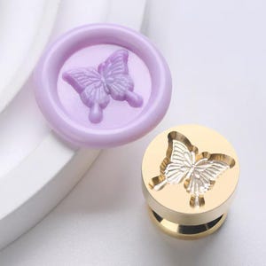 3D Mini Butterfly Wax Seal Stamp: Invitation Sealing Kit