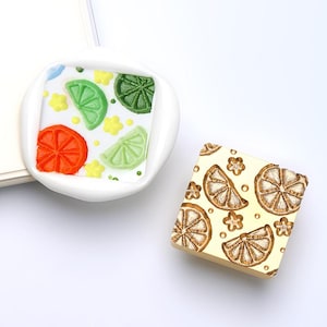 3D Lemon Wax Seal Stamp Kit: Fruit Sealing for Invitations