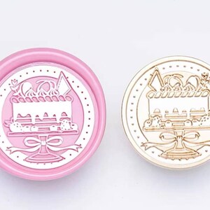 Strawberry Cake Wax Seaking Kit, Geburtstagskuchen-Wachssiegelstempel, Dessert-Wachssiegelstempel