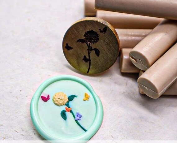 3D Hydrangea Wax Seal Stamp/Butterfly Sealing Kit /Garland Kit/Wax