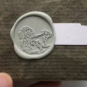 Tampon de cire pour écureuil/Kit de cire pour sceau d'écureuil mignon/Timbre de sceau de cire pour animaux/Kit de sceau de cire pour cadeau de Noël