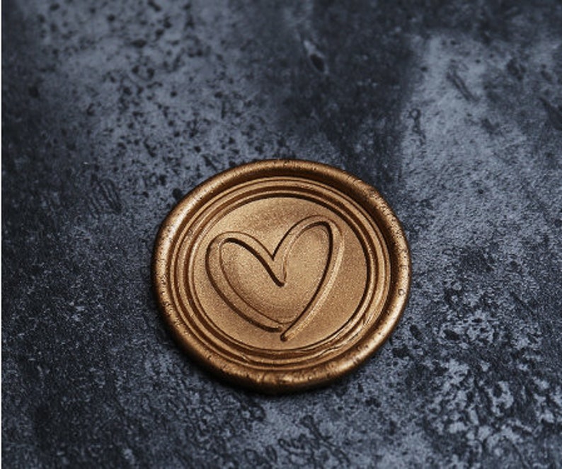 Love Heart Wax Seal Stamp/wedding Love Wax Stamp /love Heart Etsy