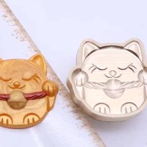 Lucky Cat Wax Seal Stamp: 3D Animal Envelope Sealing (25mm-30mm)