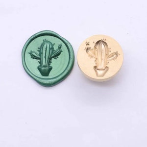 Sello de lacre de cactus 3D/Kit de lacre de cactus/Kit de lacre de cactus/Sello de lacre para sobres de regalo de cumpleaños