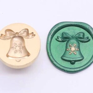 Sello de cera de campana de Navidad 3D / Kit de sellado de cera de campana / Sello de cera de invitación de cumpleaños / Kit de sellado de cera personalizado /