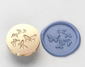 3D vlinderlakzegelstempel: verzegelset uitnodigingsenvelop