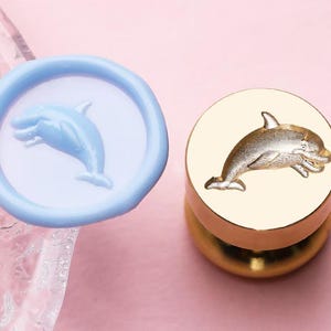 3D Mini Delphin Wachssiegel Stempel/Süßer Delfin Wachssiegel Kit/Delfin Wachssiegel Versiegelung/Geburtstag Geschenk Umschläge Wachs stempel