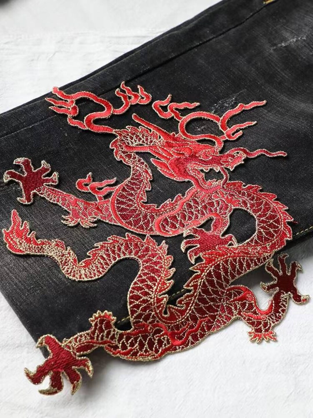 Drangon Iron on Patch /dragon Sew on Clothes /dragon Embroidery Kit