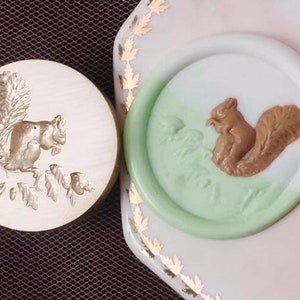 3D Squirrel Wax Seal Stamp: Animal Sealing Kit