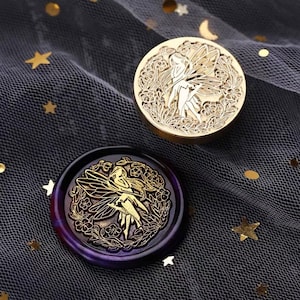 Flower Fairy Wax Seal Stamp: Brass & Wood Sealing Kit