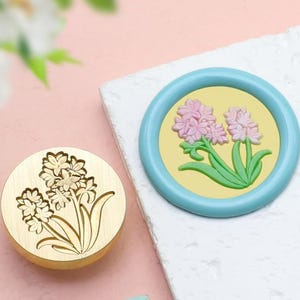 Hyacinth Flower Wax Seal Stamp: Invitation Sealing Kit