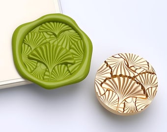 3D Ginkgo Leaf Wax Seal Stamp - Sealing Kit Available