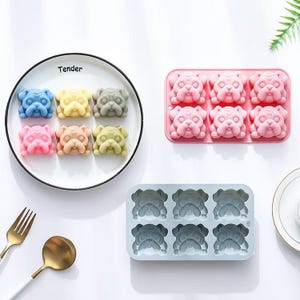 3D Bulldogs silicone mold /6pcs Bulldogs cake mould /DIY cute Dog soap mold  /fondant mold/baking tool/animal Bulldog cake mold