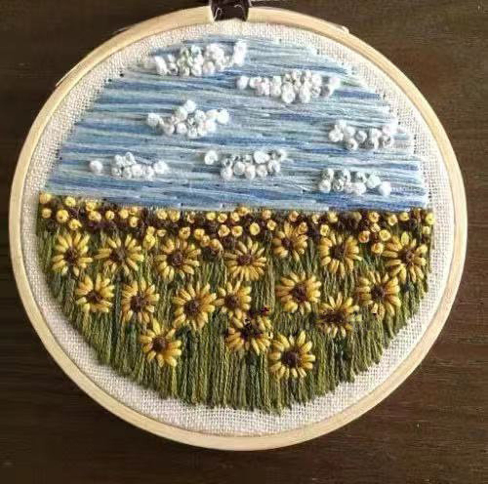 Sunflower Embroidery KitSunflowers and sky Embroidery KitSky | Etsy