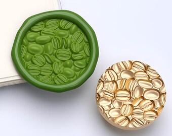 3D Coffee Bean Wax Seal Stamp: Sealing Kit for Coffee Lovers
