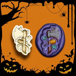 3D Axe wax seal stamp/Pumpkin and Leave wax sealing kit