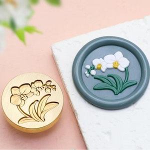 胡蝶蘭ワックスシールスタンプ：結婚式招待状用封印キット