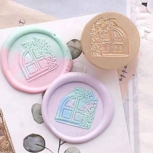 Window & Flower Wax Seal Stamp: Invitation Sealing Kit