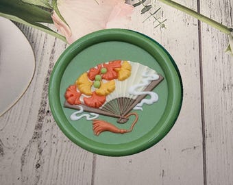 3D Ginkgo Leaf Fan Wax Seal Stamp, Wedding Invitation Sealing Kit
