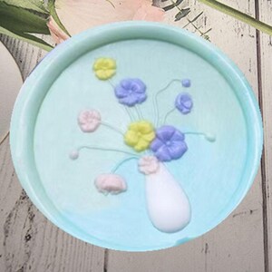 3D klaproos lakzegelstempel/bloem in vaas waxzegelset