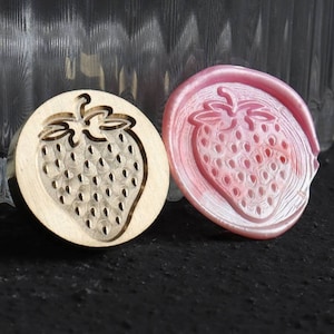 Strawberry Wax Seal Stamp /Fruit Wax sealing Stamp/Strawberry  wax seal kit /Birthday invitations wax seal kit