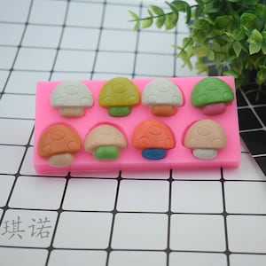 8PCS Cute Mushrooms silicone mold /3D mushrooms cake mould /mushroom soap mold /candly mold /baking tool