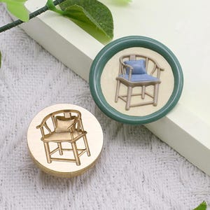 Tampon de cire 3D pour chaise et oreiller/Timbre de cire pour chaise mignon/Kit de cérumen pour coussin de dos/Fournitures ménagères Tampon de cire à cacheter