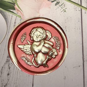 Sello de cera Ángel Durmiente: Kit de sellado con plumas