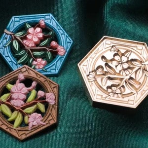 Apple Blossom Wax Seal Stamp: Asiatic Flower Sealing Kit