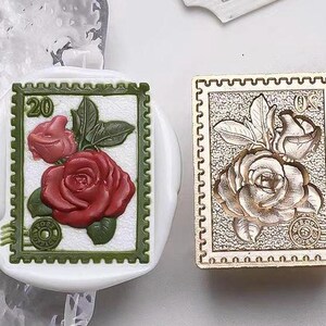 3D Rose Wax Seal Stamp: Frosted Flower Sealing Kit