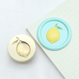 3D Lemon Wax Seal Stamp: Fruit Sealing Kit