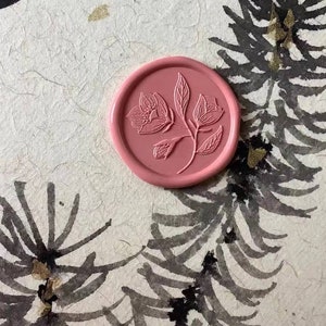 Selo de cera de rosa selvagem / kit de selo de cera de rosa selvagem / selo de cera de rosa / selo de cera de envelopes de presente de casamento