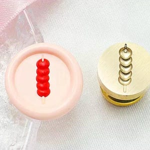 3D Sugar Calabash Wachssiegel-Stempel / Mini-Eis-Zucker-Gourmet-Wachssiegel-Stempel / Dessert-Wachssiegel-Kit / persönliches Wachssiegel-Kit