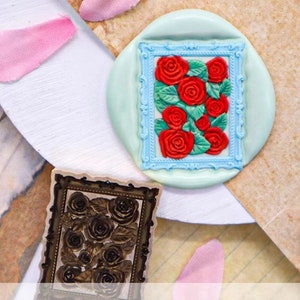 3D Rose Wax Seal Stamp: Mirror Style Rose Garland