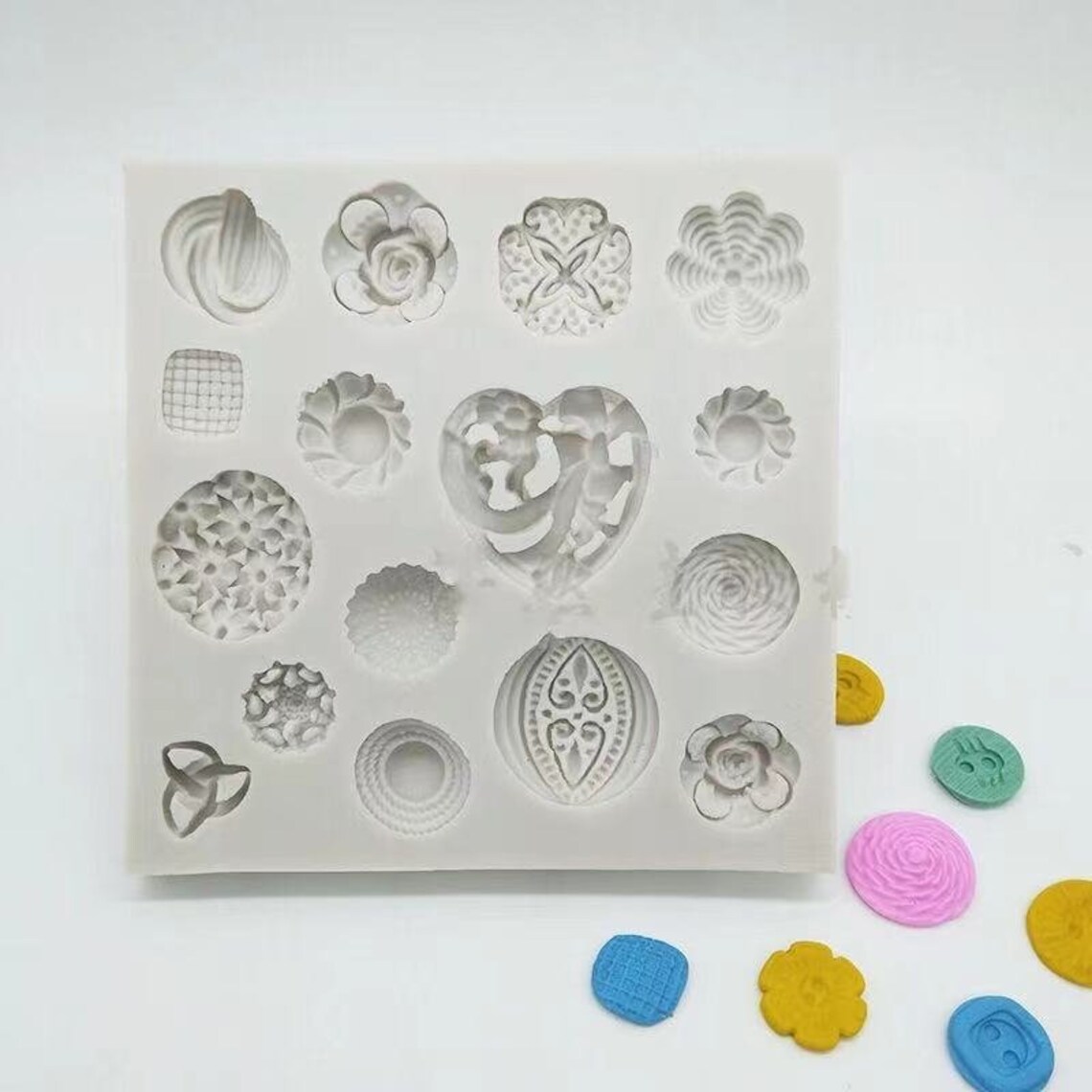 7 Style Flower Button Mold Chocolate Mold Resin Molds Sugar Etsy UK