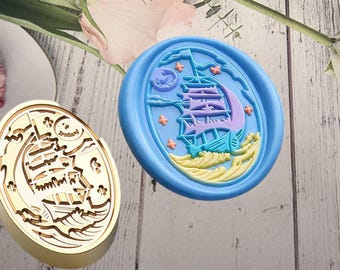 Sello de cera para velero: Kit de sellado para invitación de barco en el mar