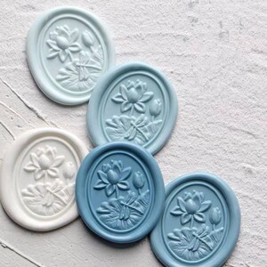 3D ロータス ワックス シーリング スタンプ/ロータスとトンボ ワックス シーリング スタンプ/フラワー ワックス シーリング キット/ロータス フラワー ワックス スタンプ シーリング